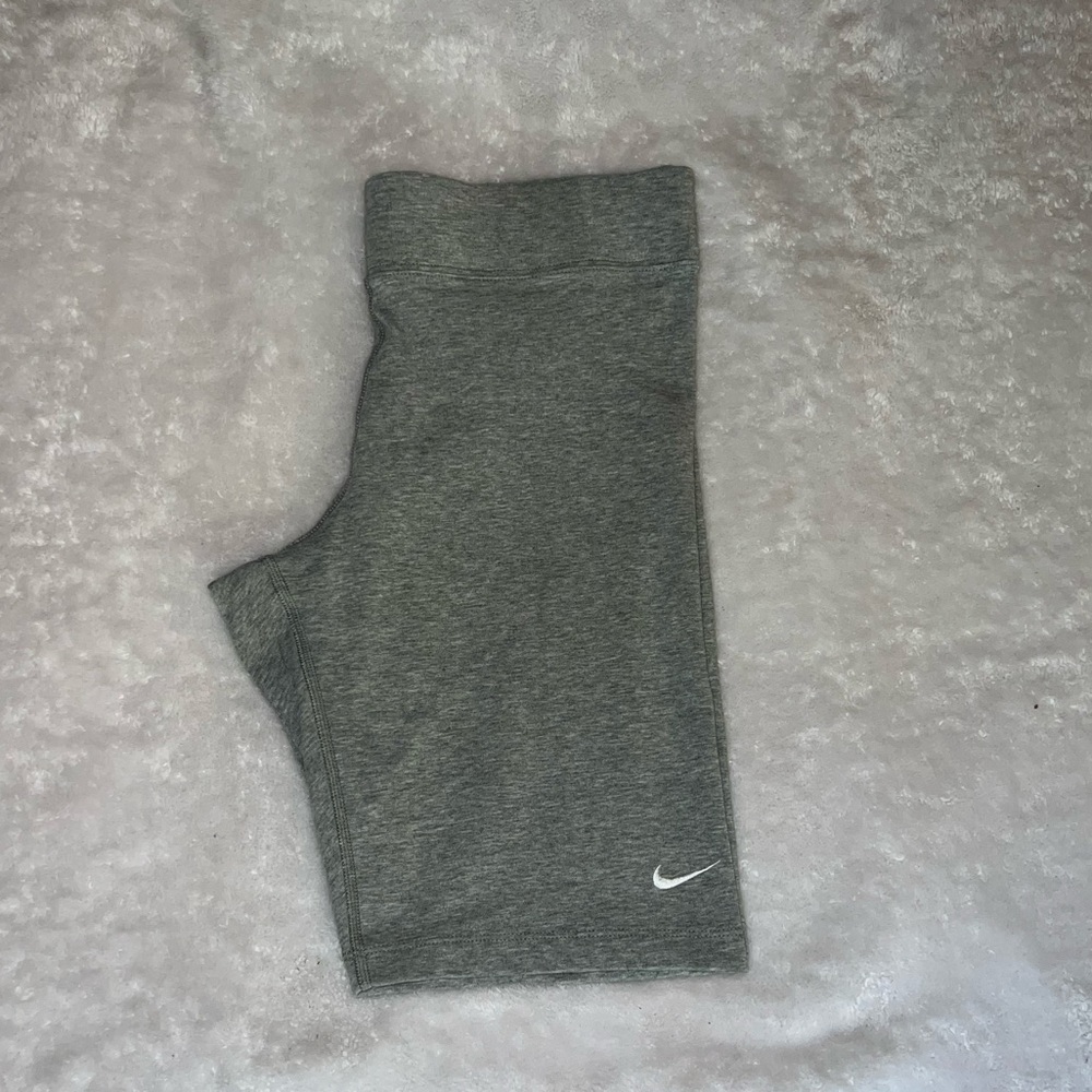 Grey Nike bike shorts.